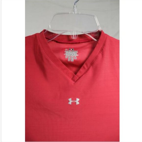Under Armour Dark Pink V Neck Tee - Picture 5 of 5